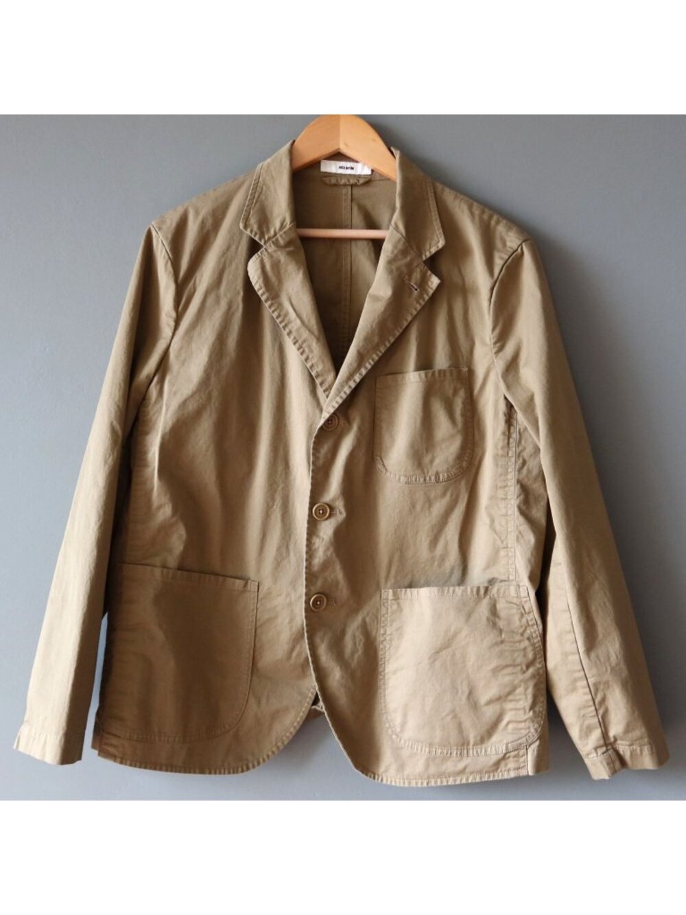 Buck Mason Carry-On Jacket Mens Medium Tan Khaki Cotton Travel Blazer